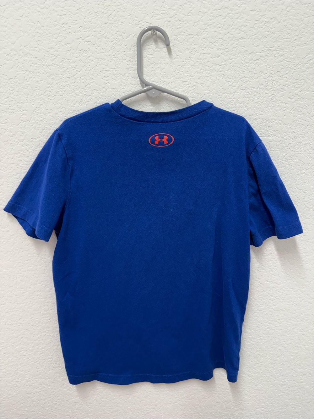 Under Armour Boys' Royal Blue 'Outta Here' Graphic Tee with Orange Accents - Picture 3 of 3